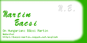 martin bacsi business card